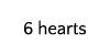 A number of hearts with the words 