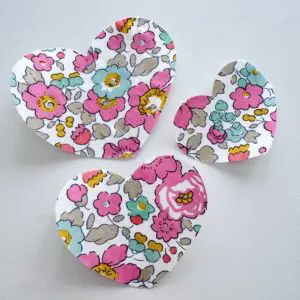 Iron on hearts - Set of 3